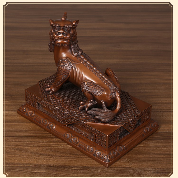 铜欣祥 紫铜谛听神兽摆件地藏坐骑办公室桌面工艺品公司开业乔迁新居