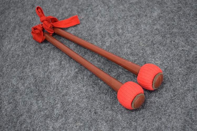 2022年新品六道木实木手工缠制红色锣锤锣点大小苏锣大锣槌小铜锣锤敲