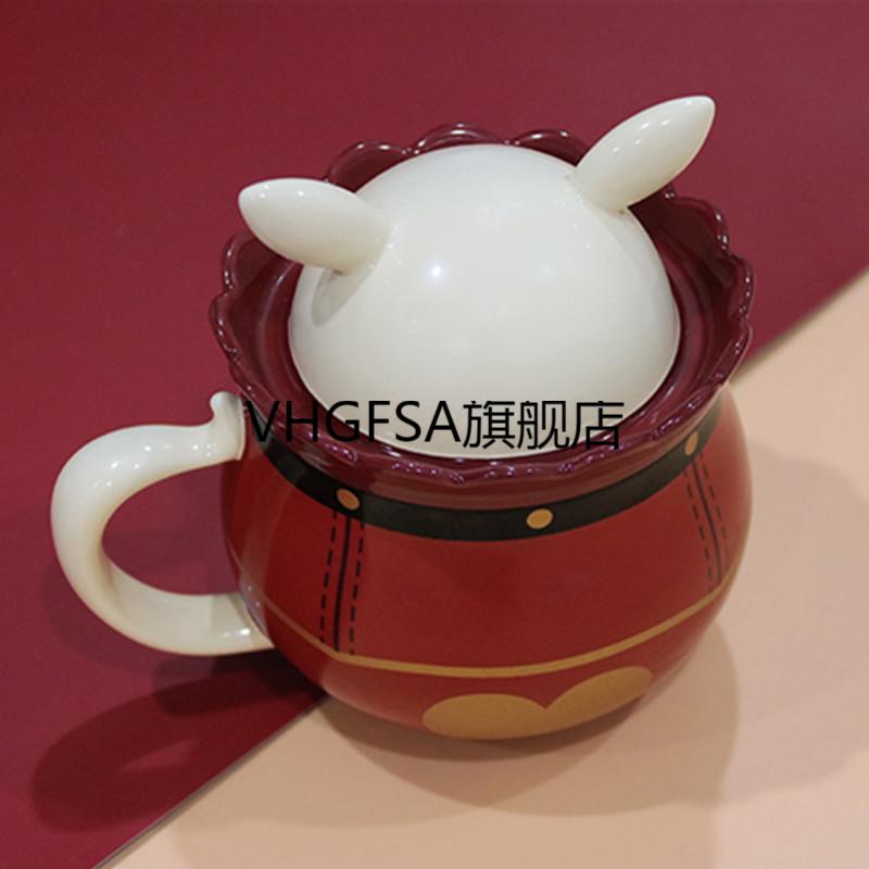 锅巴泡面碗 原神原神蹦蹦马克杯可莉锅巴一人食陶瓷泡面碗筷托原神