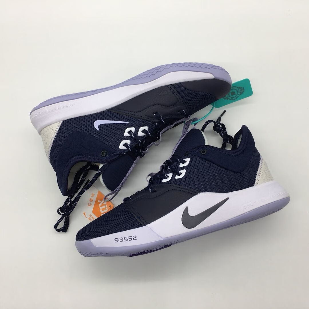 官方舰店保罗乔治3代篮球鞋宇航员白金泼墨pg3黑白纯原男 白黑 40