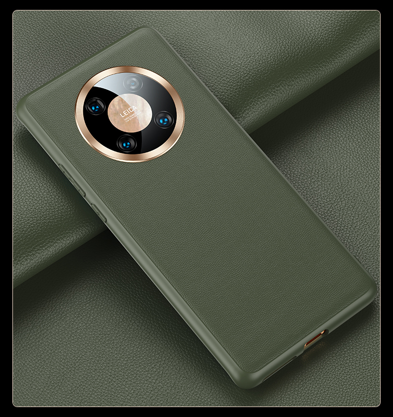 芊菲凡华为mate40pro手机壳mete40保护套高档素皮壳新款mate40por全包