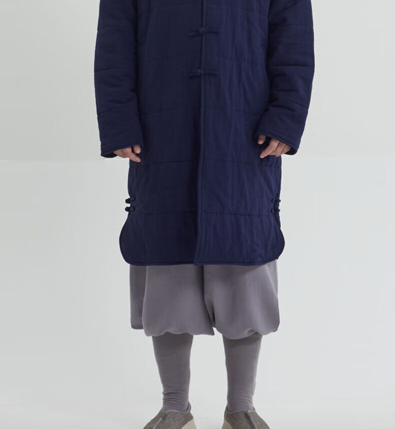 僧服冬装 出家人和尚的衣服 冬季僧服棉大衣加厚保暖棉衣棉麻和尚服中