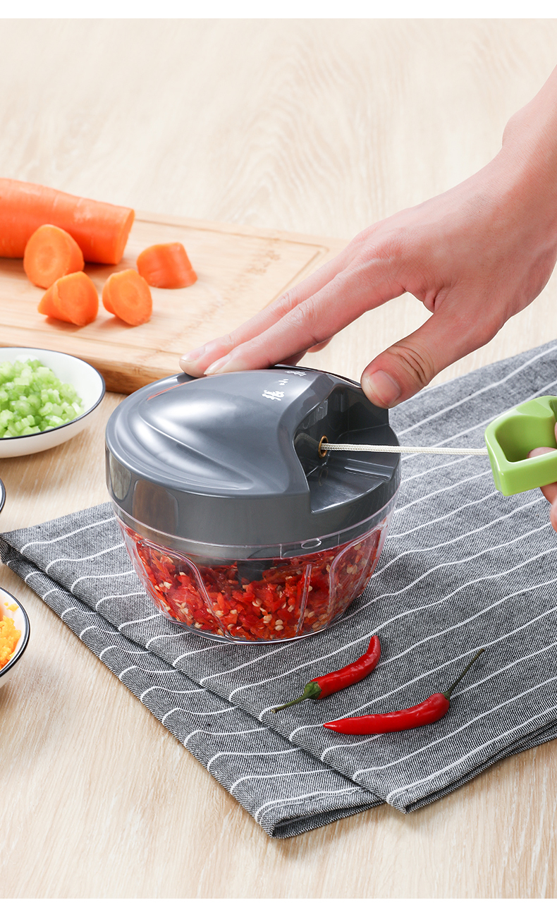 捣蒜泥神器小型家用手动拉蒜搅蒜器肉馅碎菜辣椒大蒜搅碎机小号料理机