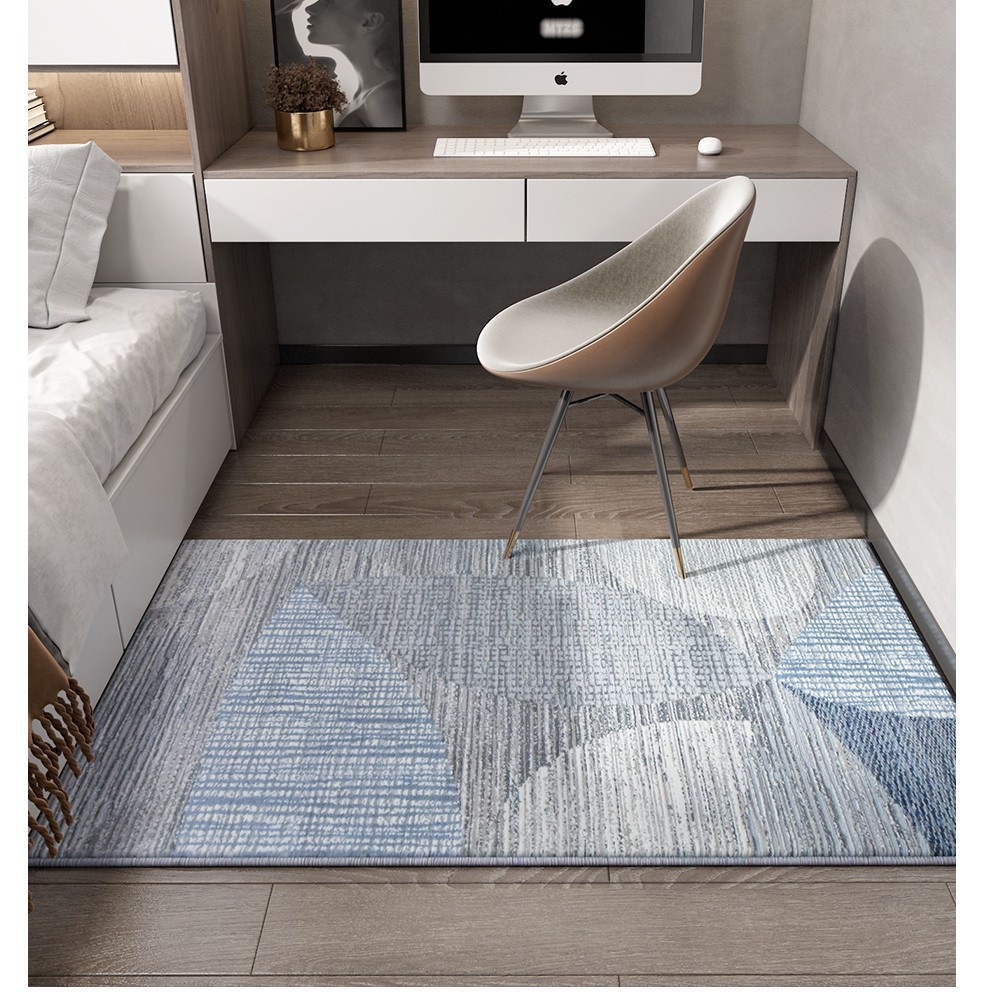 绅士狗 北欧ins轻奢灰色地毯 卧室满铺床边毯玄关衣帽间换凳地毯 sn