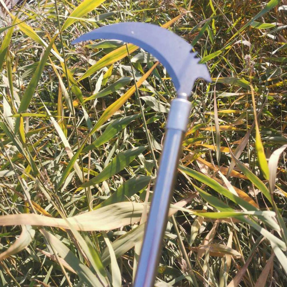 水草刀钓鱼割草刀芦苇刀便携小镰刀不锈割草镰刀渔具 月牙刀 背 钩
