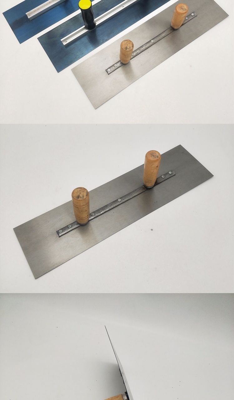 双手柄抹子刮腻子刮板泥瓦工批墙找平批灰刀工具铝合金大板抹泥刀 双