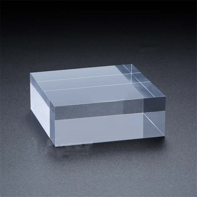 化妆品底托底座加厚方块方砖方柱方墩高透亚克力桌面摆件摄影道具长宽