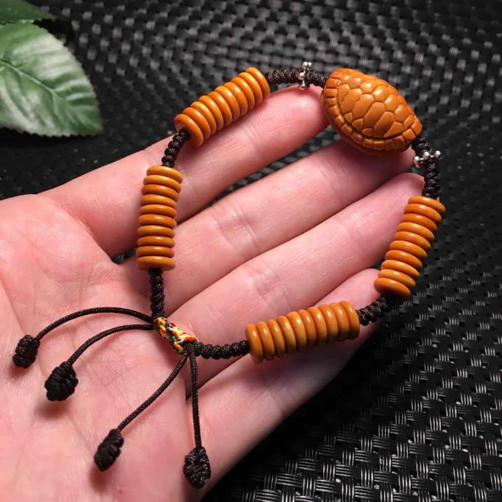 橄榄核富甲天下手串民族风手工编织个性百搭女款念珠富甲天下