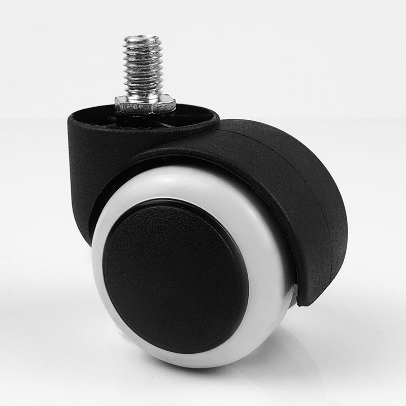 电脑办公座椅万向轮聚氨酯脚轮老板椅滑轮家具轱辘[一只] 卡簧款