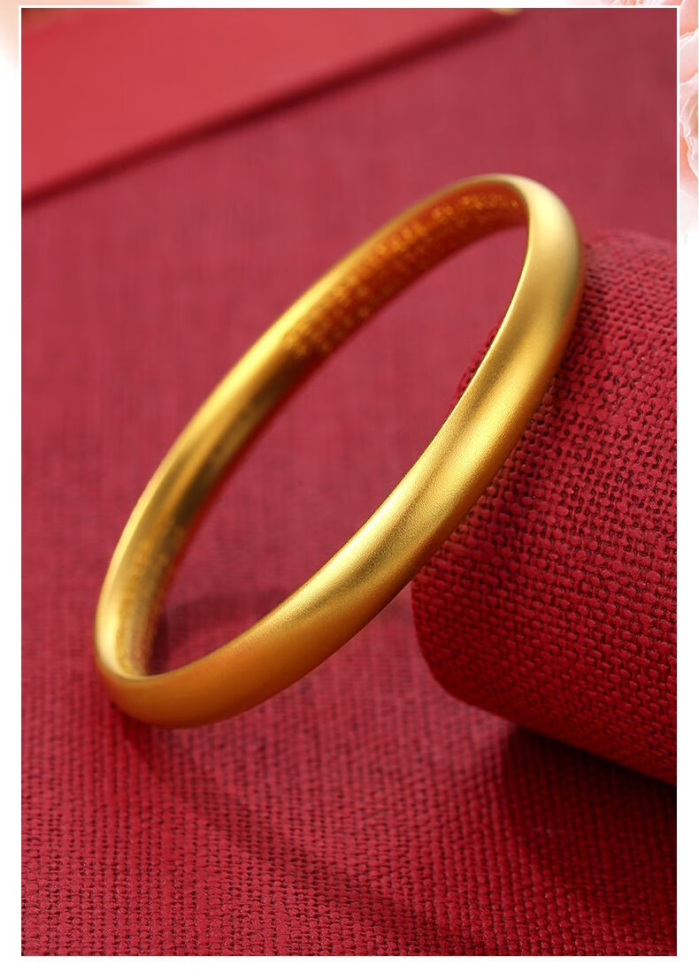 古法传承越南沙金手镯女士不掉色色仿i镯子实心手环结婚 喜范 【传承