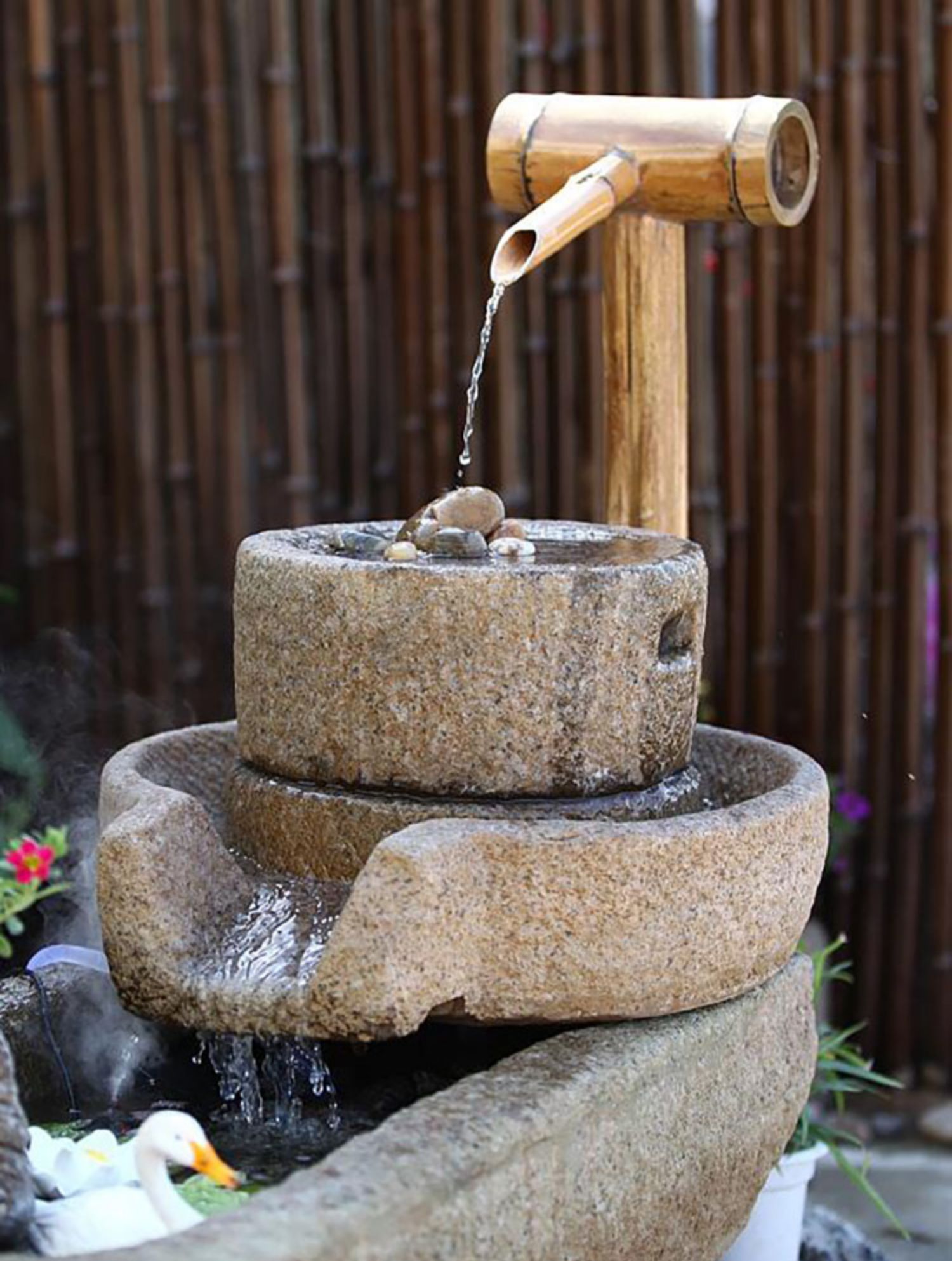 石磨假山石配件流水磨盘民宿景观装饰阳台庭院花园喷泉摆件造景sn9854