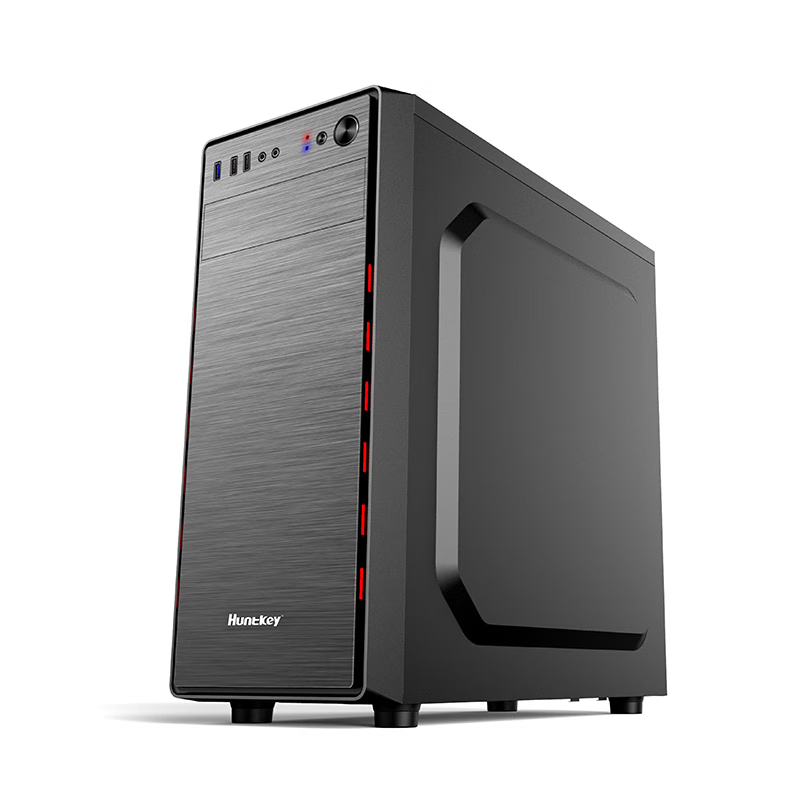 适用原装航嘉机箱bu502天王星上置电源atx大板台式机空箱支持光驱全新