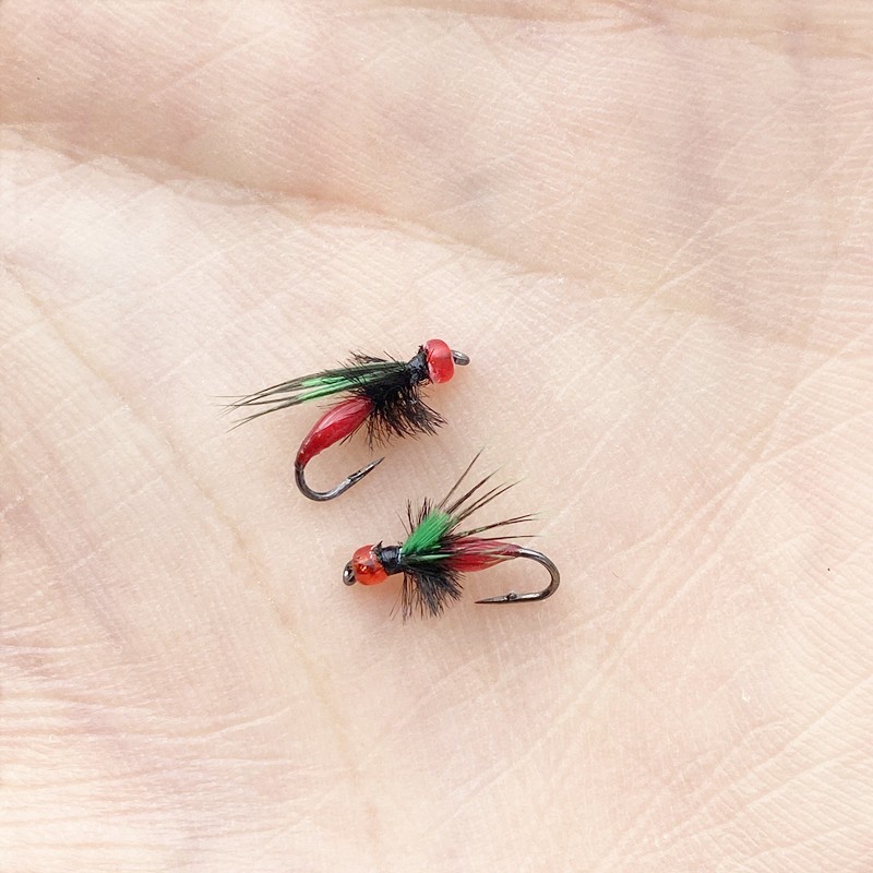 日本毒蚊微物路亚飞蝇钩爆连白条马口溪哥手工仿昆虫罗非鱼假鱼饵 14