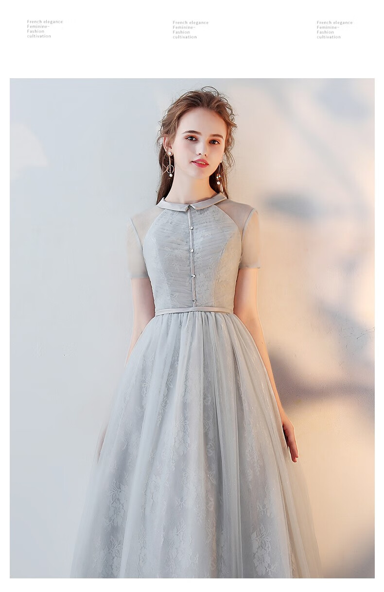 主持人礼服女生初中生高中生大学生走秀钢琴演奏演出晚女2022新款十八