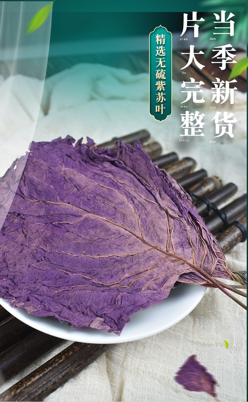 伟博紫苏叶中药250g紫苏叶新鲜食用紫苏叶干紫中药材泡脚可打苏叶粉