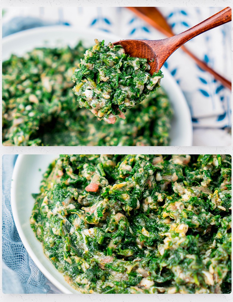 新雅大厨 鲜肉荠菜馅多袋装 新鲜荠菜猪肉 春卷馅 包子馅料 半成品