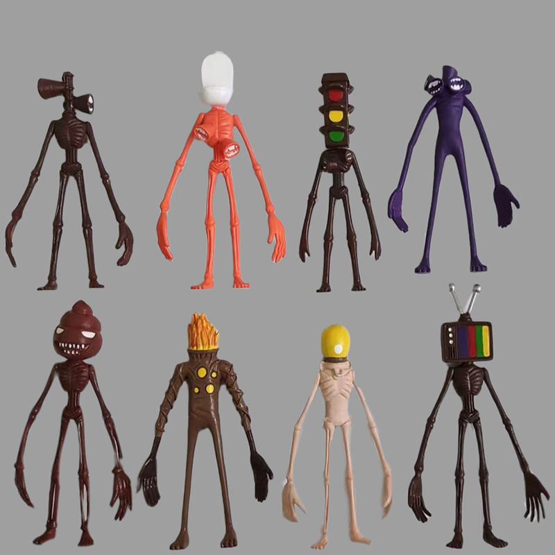 警1笛头 6789警1笛头玩具汽1笛人周边怪物收容所基金会模型摆件公仔