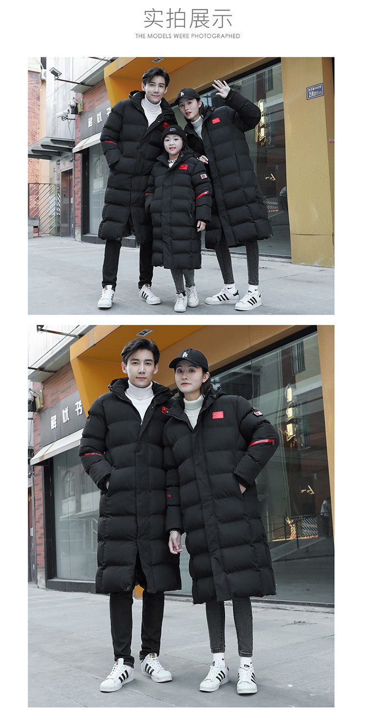 国家队运动棉大衣中长款过膝棉服女冬季体院大衣训练外套930黑色xxxs