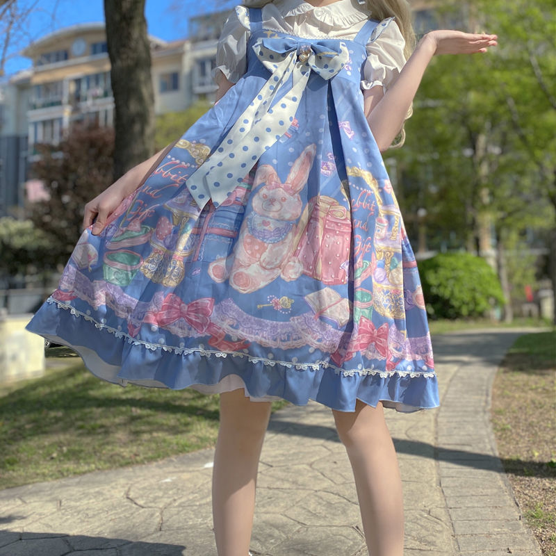 洛丽塔洋装星空裙olita名媛派对洋装jsk吊带连衣裙女 白色jsk 飞机盒