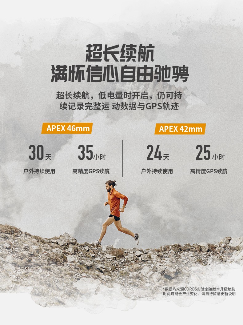 Coros高驰apex户外运动手表跑步骑行游泳gps智能心率监测越野跑马拉松ai体能教练手表碗表apex 46mm锖色 图片价格品牌报价 京东