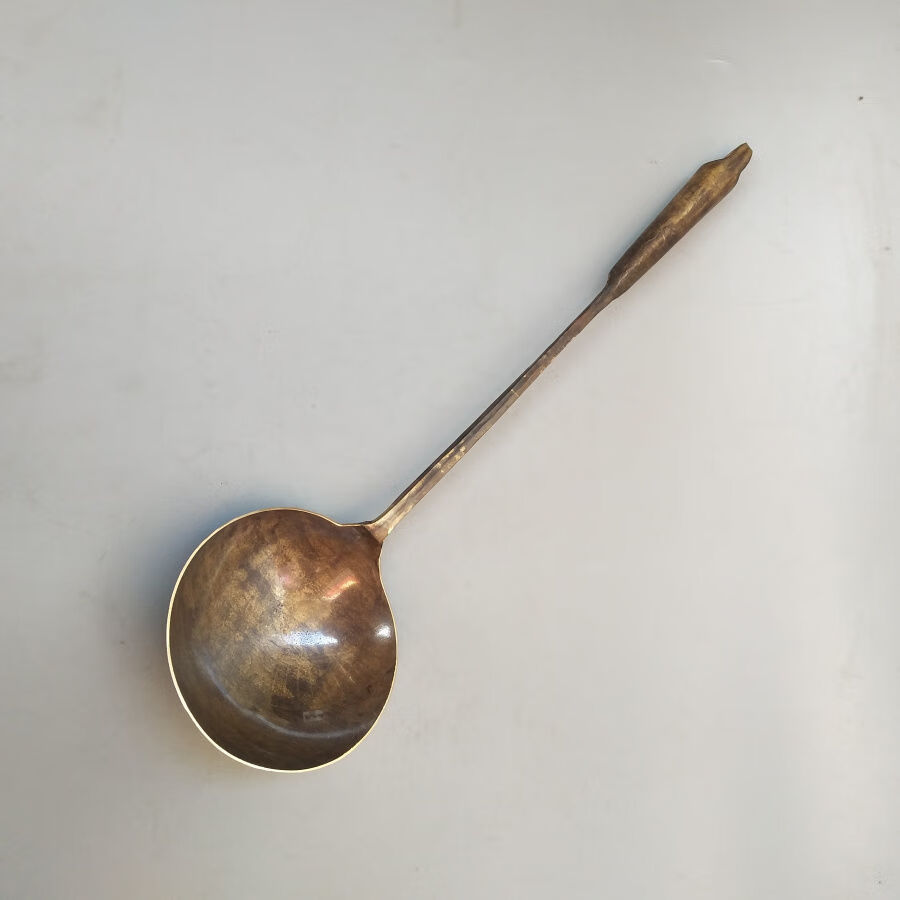 手工老式黄铜勺子铜铲子饭勺汤勺炒菜包子豆花铲铜勺家用厨房厨具