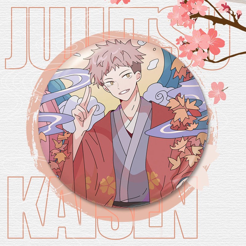 咒术回战和风徽章咒术回战动漫周边马口铁徽章和风5t5五条悟和风徽章