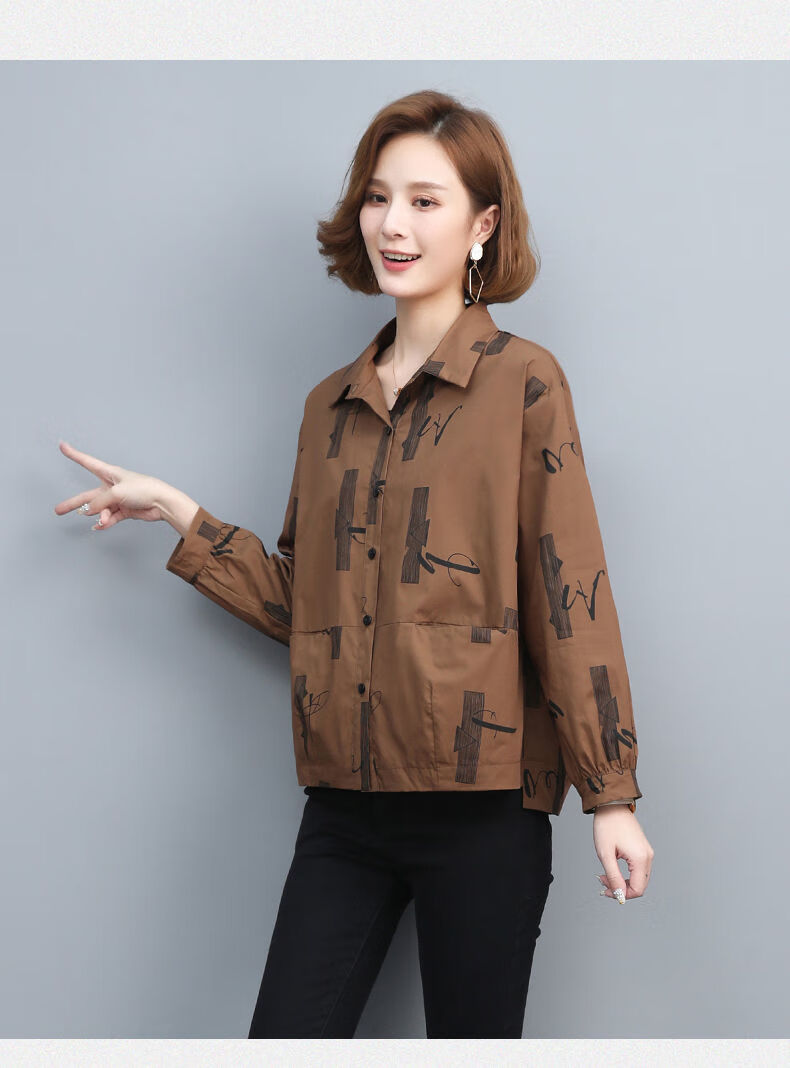 【品质精选】春秋休闲外套女2022新款短款韩版宽松二八月妈妈女式上衣