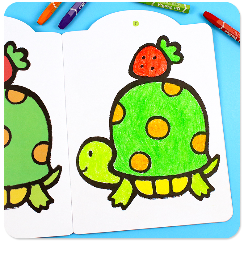 小红花0-3岁宝宝涂色书幼儿画画启蒙教材涂鸦画描画书0-2-3-4-5-6岁