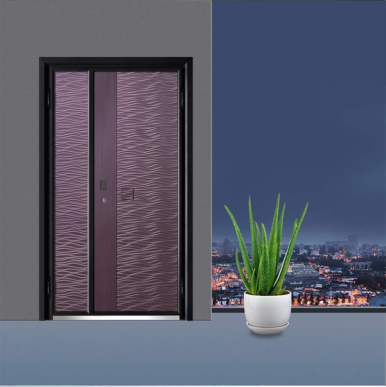 安施德高端入户门铝木系列l2039兰斯防盗门 子母门2050x1170mm标配