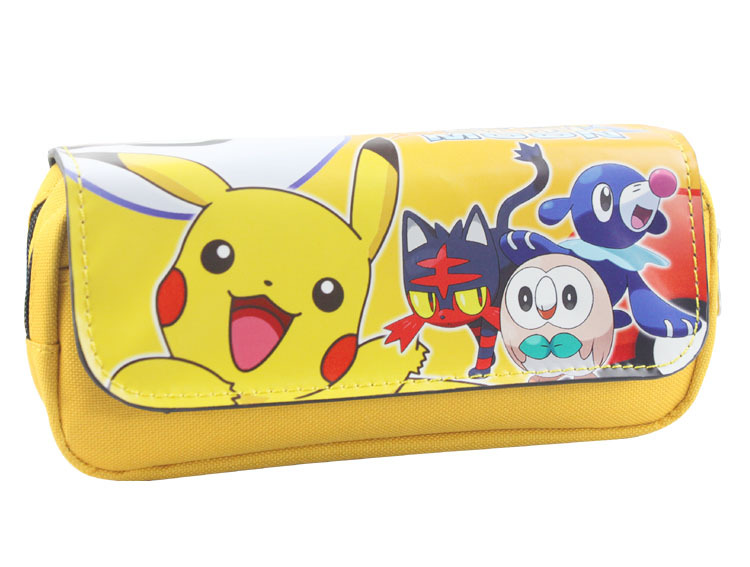 皮卡丘笔袋男女学生宠物小精灵文具盒神奇宝贝精灵宝可梦go铅笔袋 精