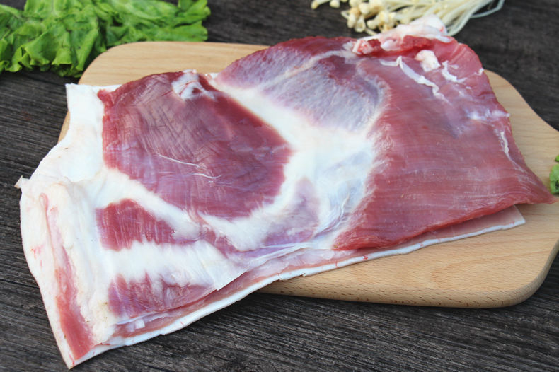 4斤新鲜带皮羊腩肉农家散养羊五花肉肚腩肉冷冻羊排肉2斤烧烤食材腾旺