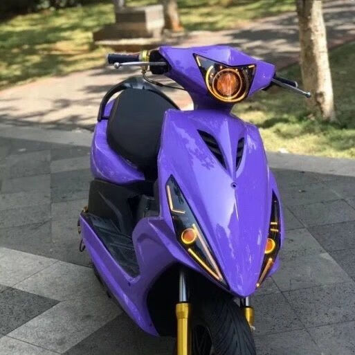 网红款配套三阳鬼一双拼渐变黑白车壳全套定制摩托车鬼火一代外壳