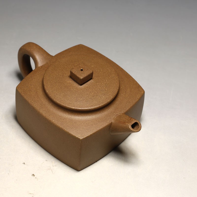 明理茶艺 紫砂壶茶壶 施小马弟子蒋秀娟全手工方器250cc 段泥方圆