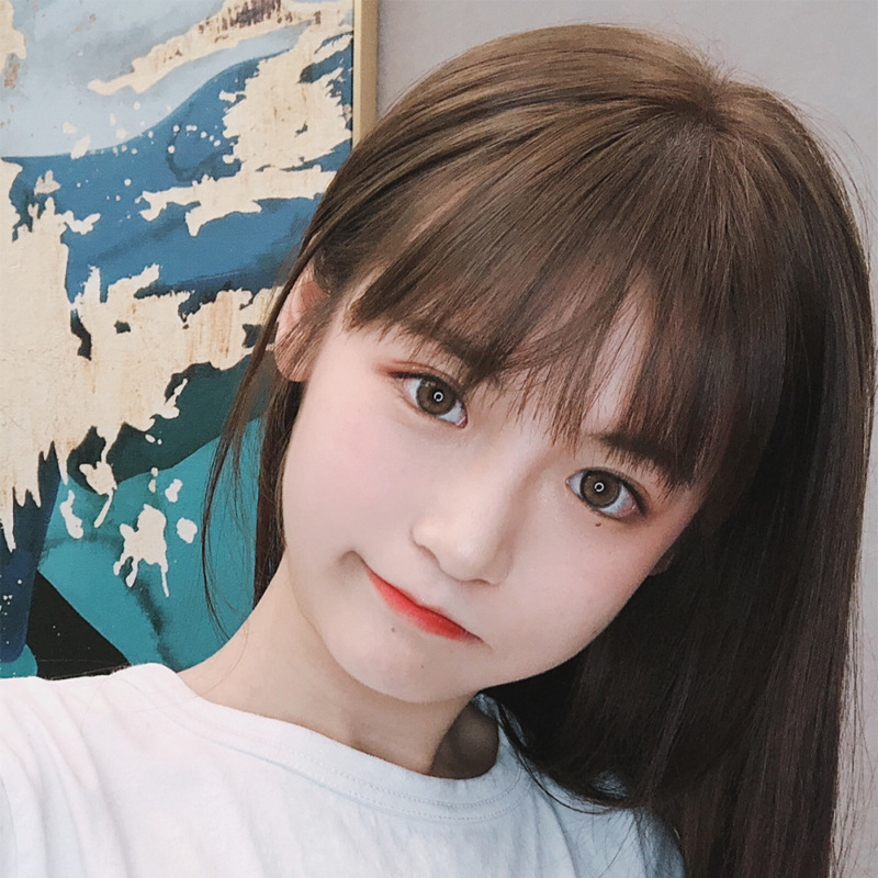 空气刘海假发片女超薄蓬松齐流海隐形透气假刘海片 浅棕色无鬓角