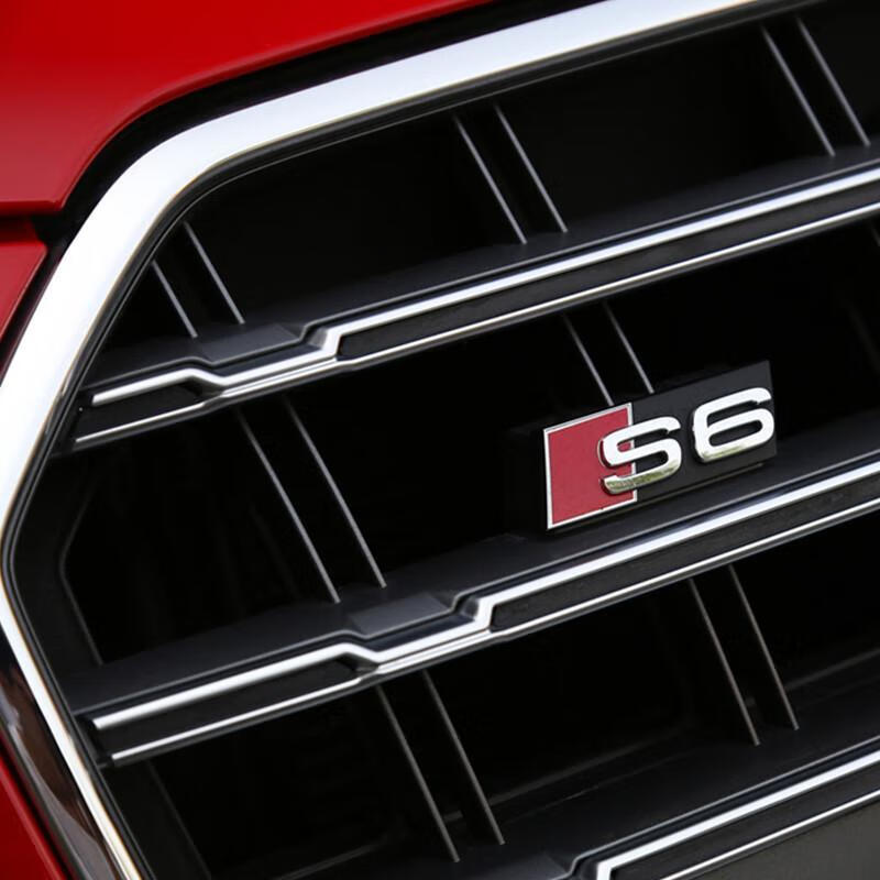 奥迪s/rs中网标s3s4s5s6s7车标贴黑武士运动标志装饰蜂蜜网四驱标 s3