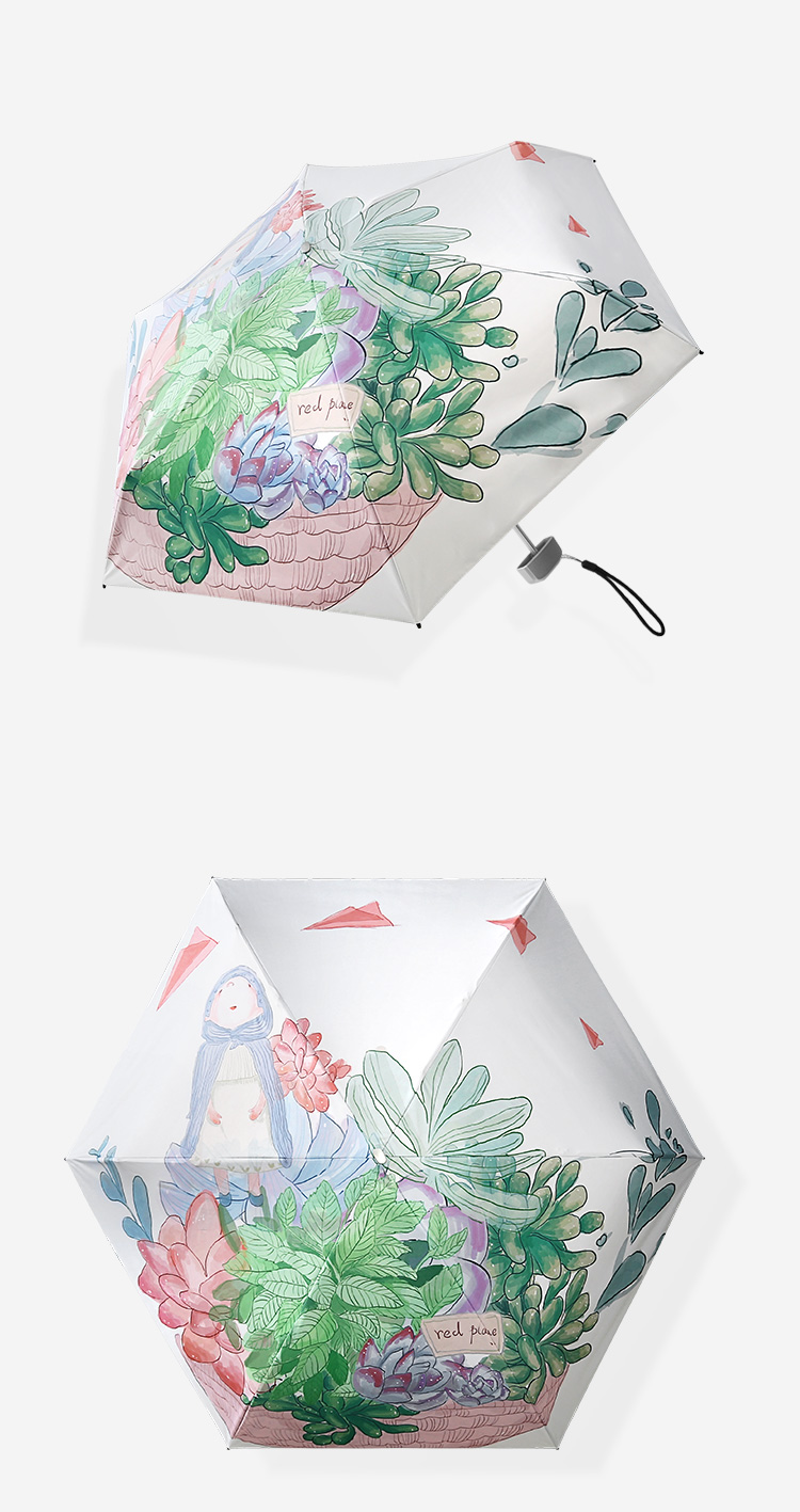 掌心伞太阳伞双层加倍防晒网红小仙女伞5折巴掌轻巧绿树成荫92cm