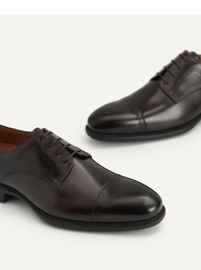 pedro牛皮皮鞋男士商务德比鞋pm1-46600086 黑色 41