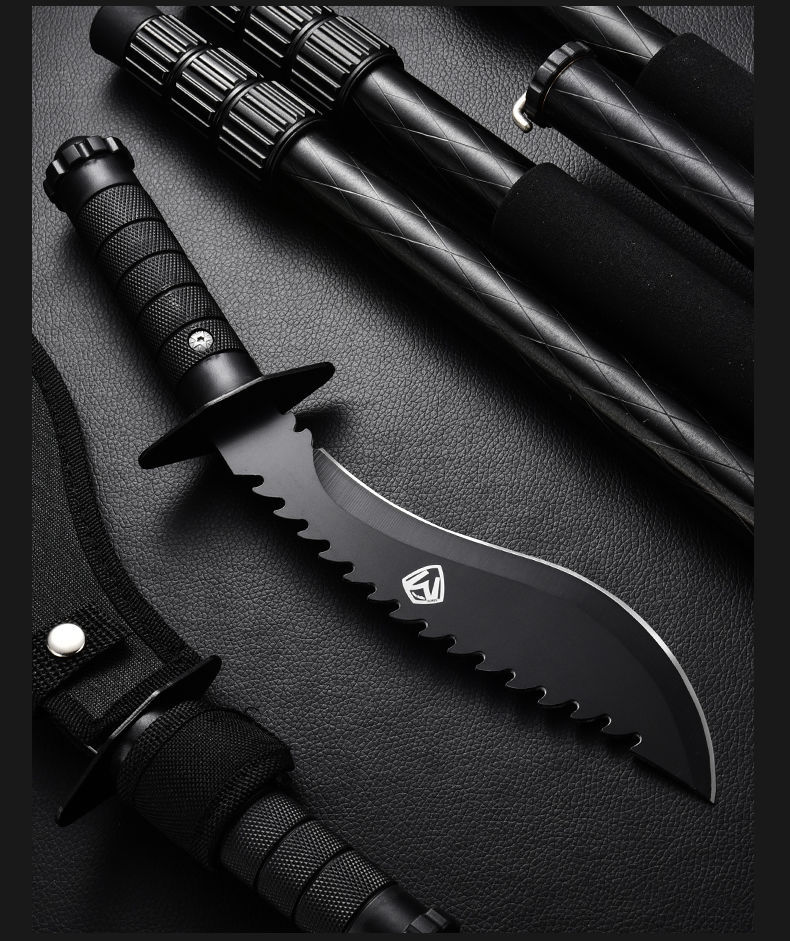 尼泊尔军弯刀户外刀瑞士军刀防身刀真刀车载短刀登山刀野外求生刀水果