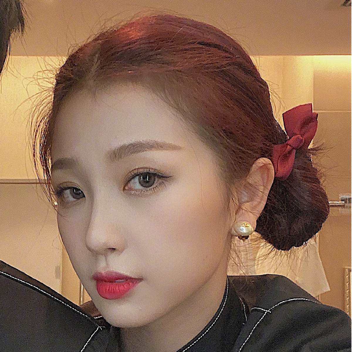 非日常派对虞书欣同款红色jk蝴蝶结小号发夹可爱少女边夹头饰发饰 姜