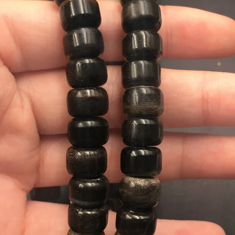 森洲 保真天然饱满鱼子纹黑驴蹄子单圈手串手链佛珠念珠吊坠神器 10*8