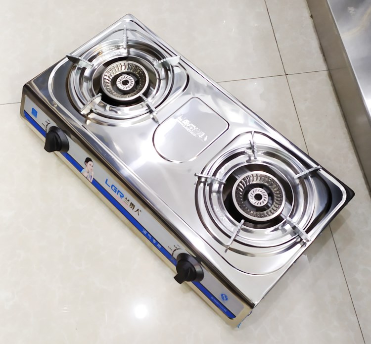 戎美丹尼 沼气灶不锈钢家用沼气专用灶双灶农村粪便气单灶台式节能