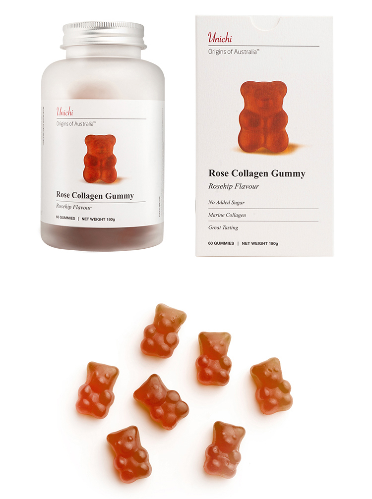 unichi胶原蛋白小熊软糖果高含量小分子维c肌肤白润弹胶原蛋白小熊60