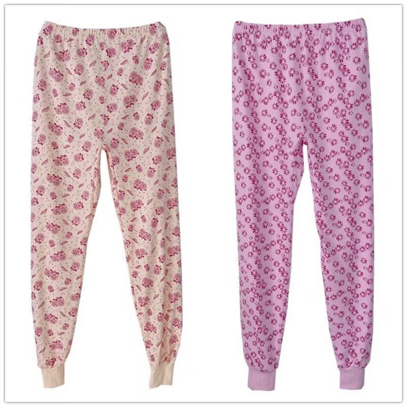 秋裤女纯棉花厚裤中老年全棉加肥加大高腰保暖裤棉毛裤衬裤线裤打底裤