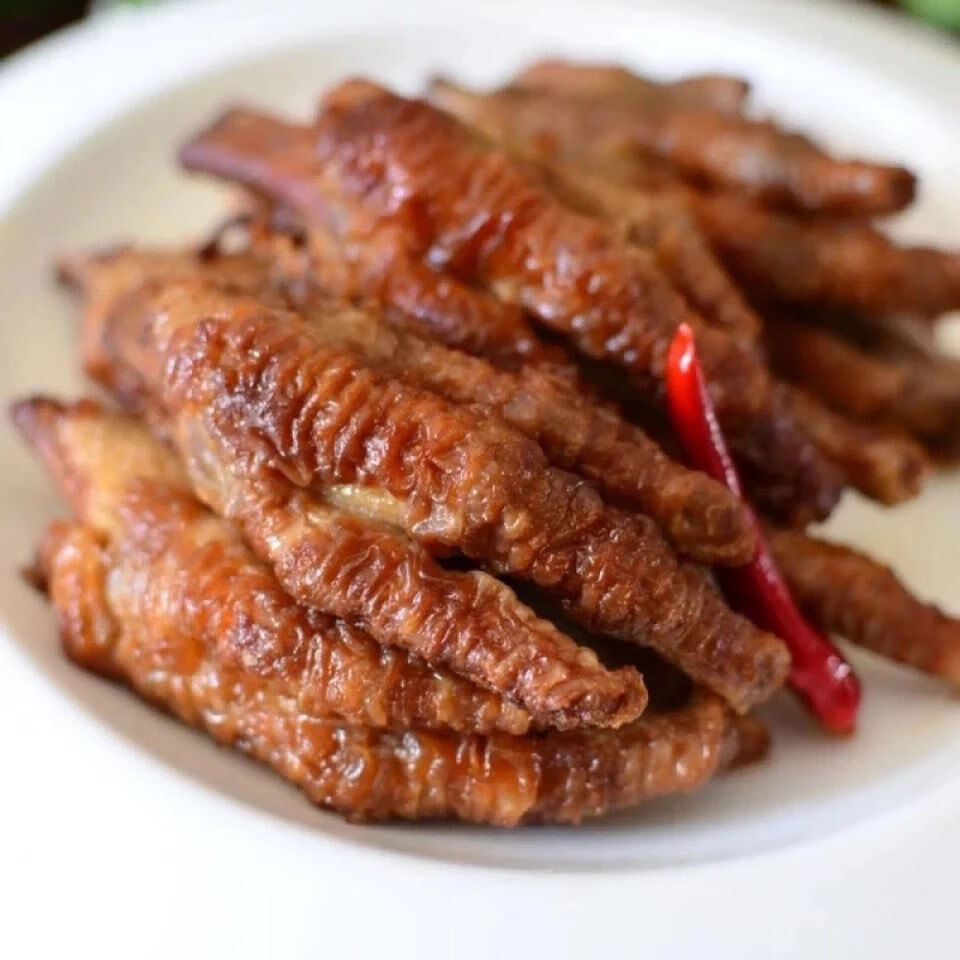 冷冻半成品凤爪10斤装虎皮鸡爪油炸鸡脚卤味鸡长爪卤菜店酒店食材江苏