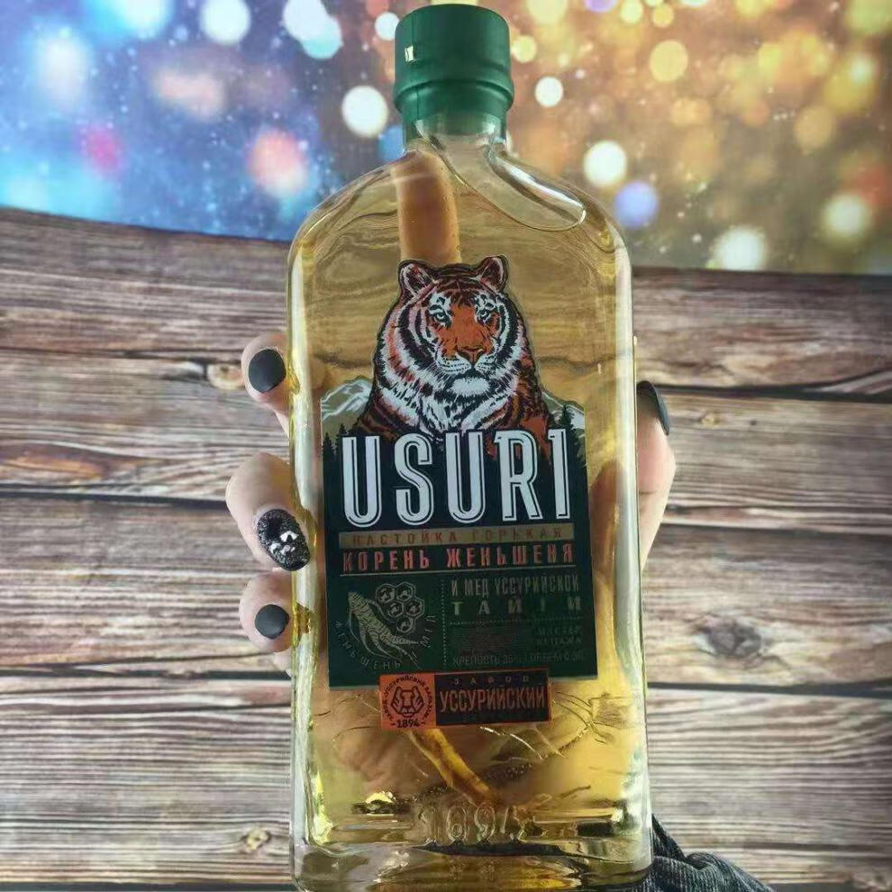 俄罗斯虎头酒 俄罗斯原装进口植物配置虎头酒养生酒45度 人参虎骨酒