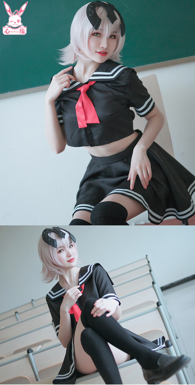 女装大佬jk服黑贞白贞德jkcos水手服假发假发鞋道具白贞服装袜子发尾