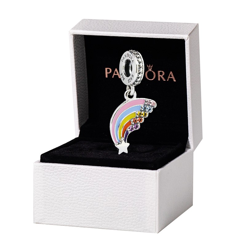 pandora潘多拉2021新款缤纷彩虹吊饰吊坠2021新款520礼物项链吊坠无
