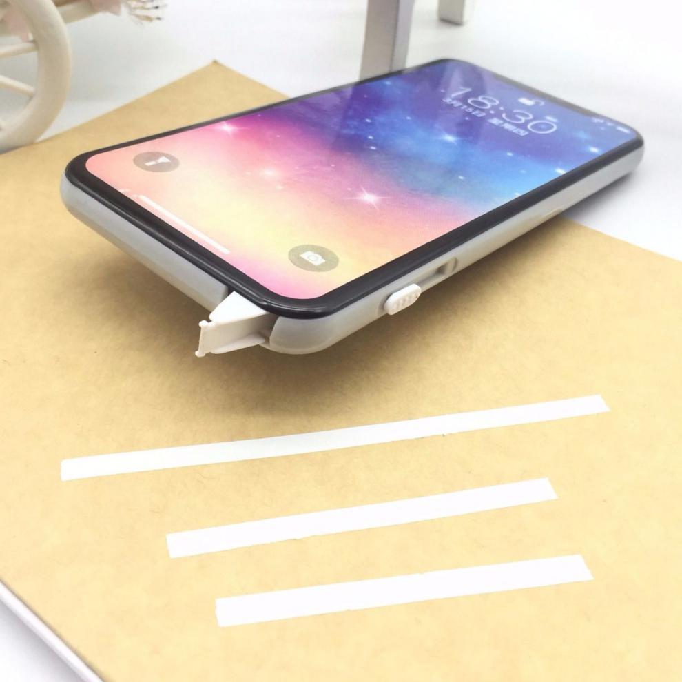苹果x手机修正带可爱创意改正带学生透明膜带大容量iphone涂改带 怦然