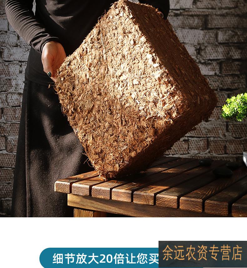 耶砖印度粗椰壳砖透气椰块兰花植料专用营养土椰砖大块粗椰砖8斤可狄