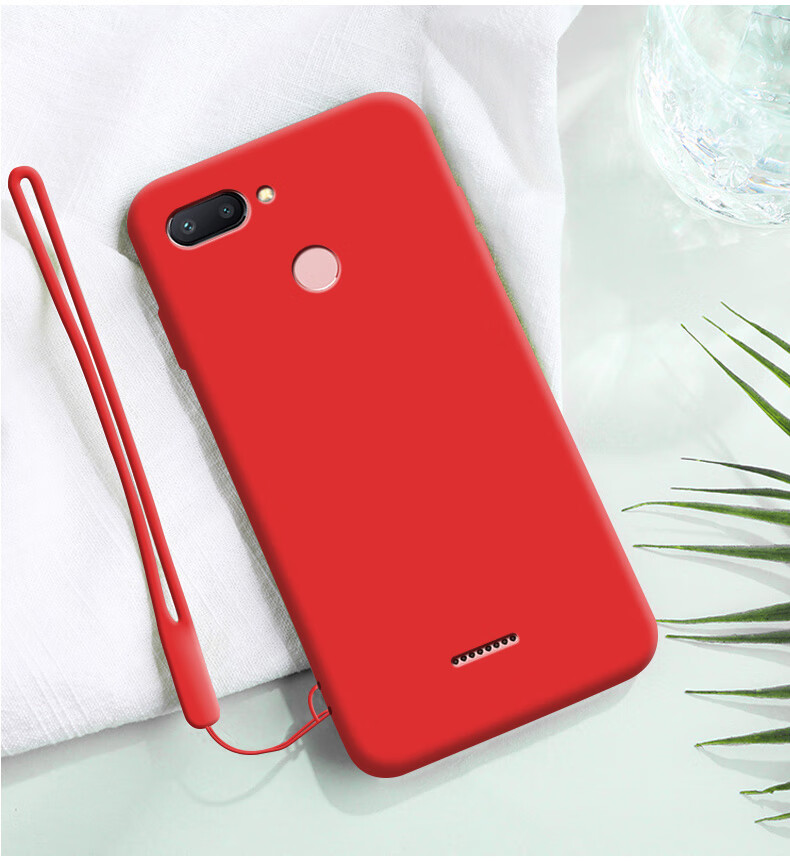 秦怀慕红米6手机壳redmi6小米m1804c3de保护套简约全包边防摔液态硅胶